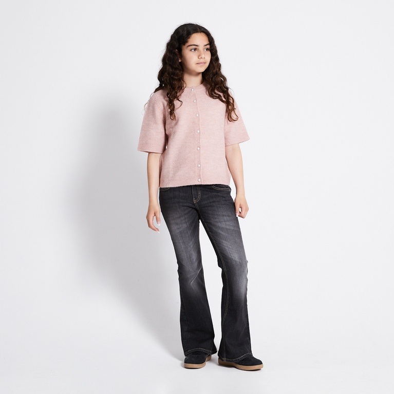 Basic Knit Short Sleeve Cardigan "Margot star"